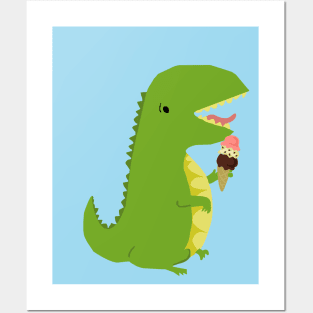 Ice Cream Rex Posters and Art